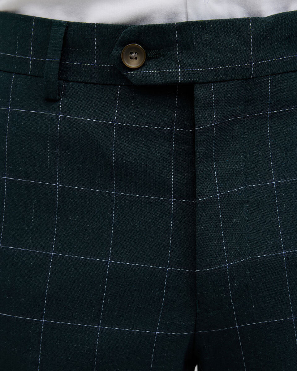 Sebastian Windowpane Check Tailored Pant, Khaki Windowpane, hi-res